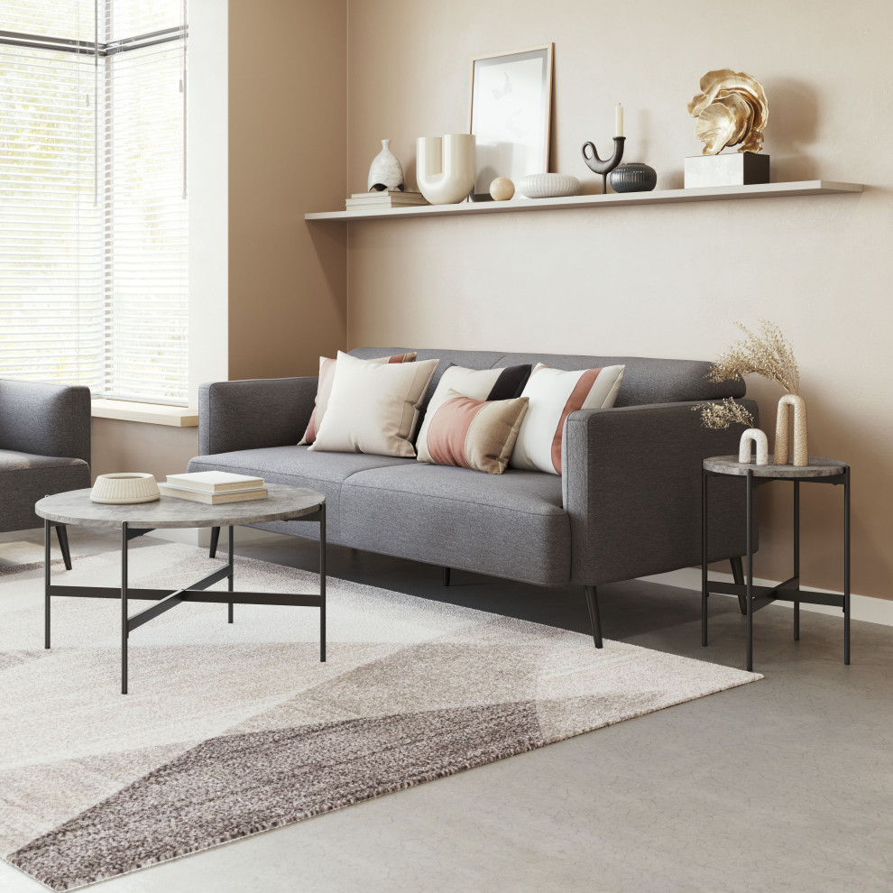 Amsterdam Sofa Slate Gray   Modern   Sofas   by GwG Outlet  Houzz