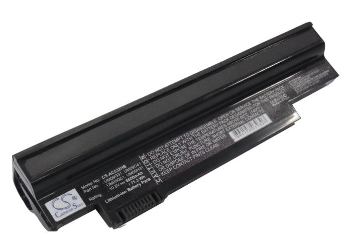 Acer AO532h21b AO532h21r AO532h21s AO53 6600mAh Replacement Battery BatteryClerkcom Laptop and Notebook