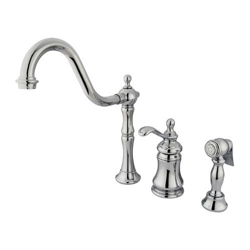 Kingston Brass Templeton Single Handle Kitchen Faucet with Side Spray