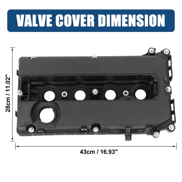 Unique Bargains New 55564395 For Chevrolet Sonic Cruze Car Front Camshaft Engine Valve Cover Black 1set