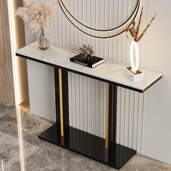 Modern Narrow Luxury Sintered Stone Console Table