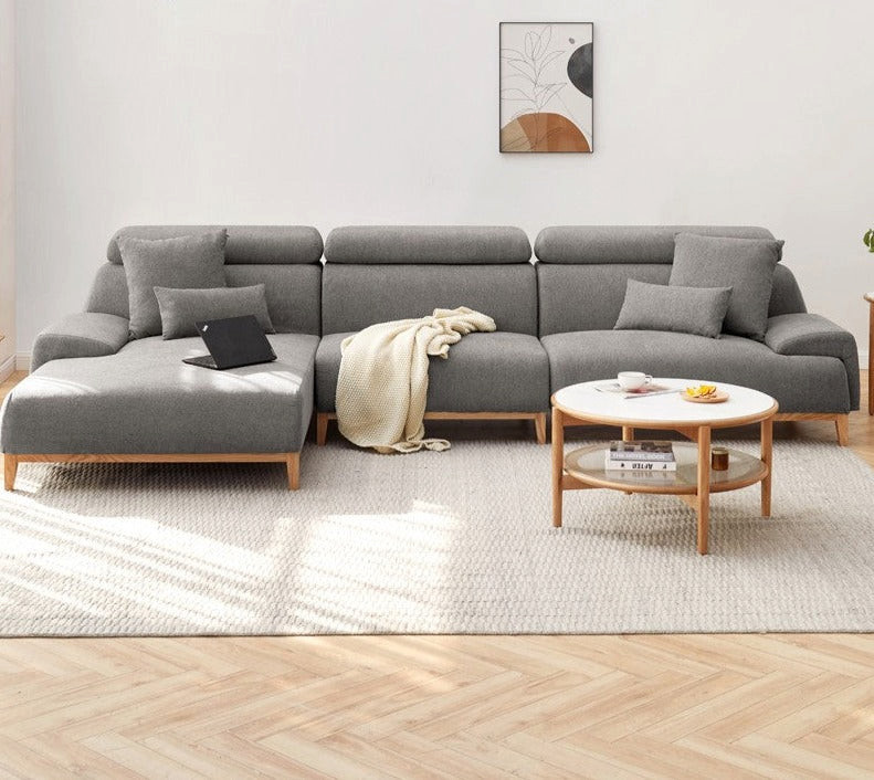 Russian Larch High Back Corner Fabric Sofa   Transitional   Sectional Sofas   by GVAwood  Houzz