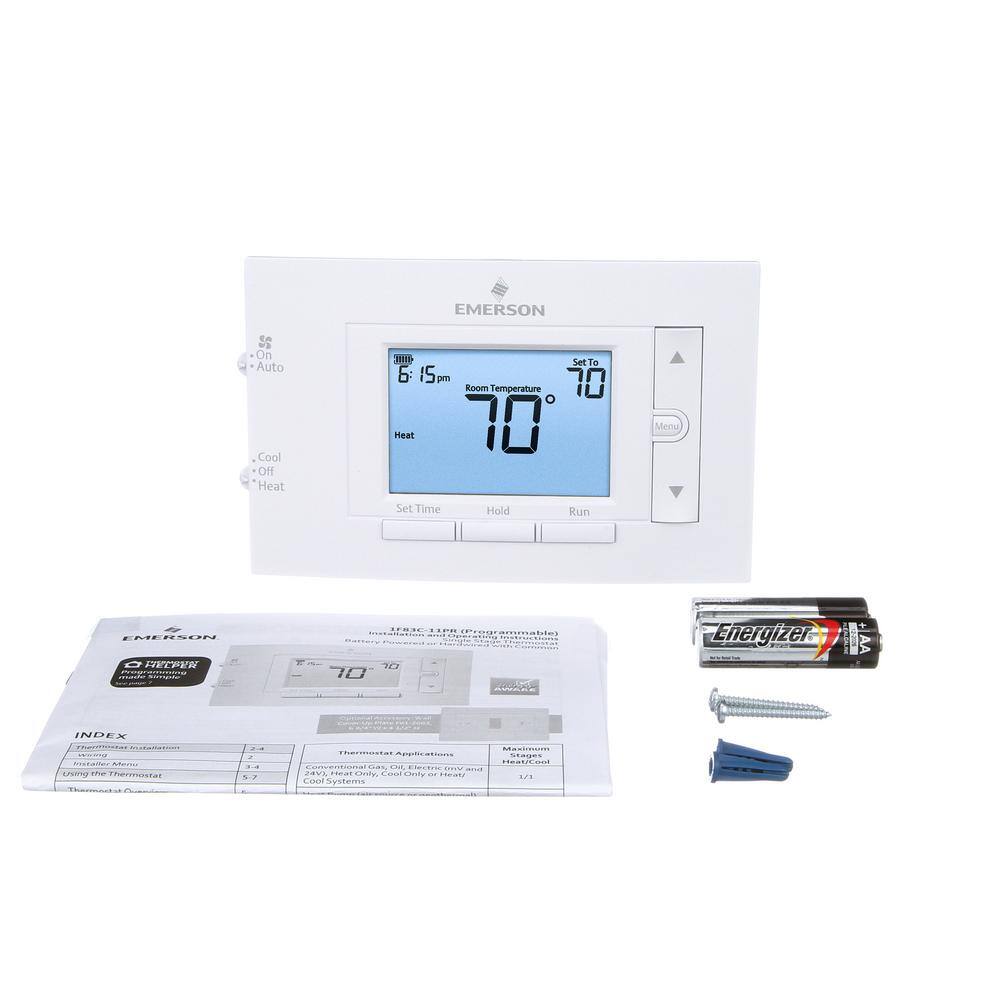 Emerson 80 Series 7 Day Programmable Single Stage (1H1C) Thermostat 1F83C-11PR