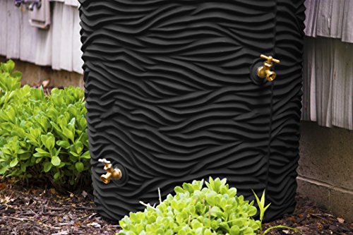 Good Ideas Imp-L65-Blk Impressions Palm Rain Saver， 65 Gallon， Black