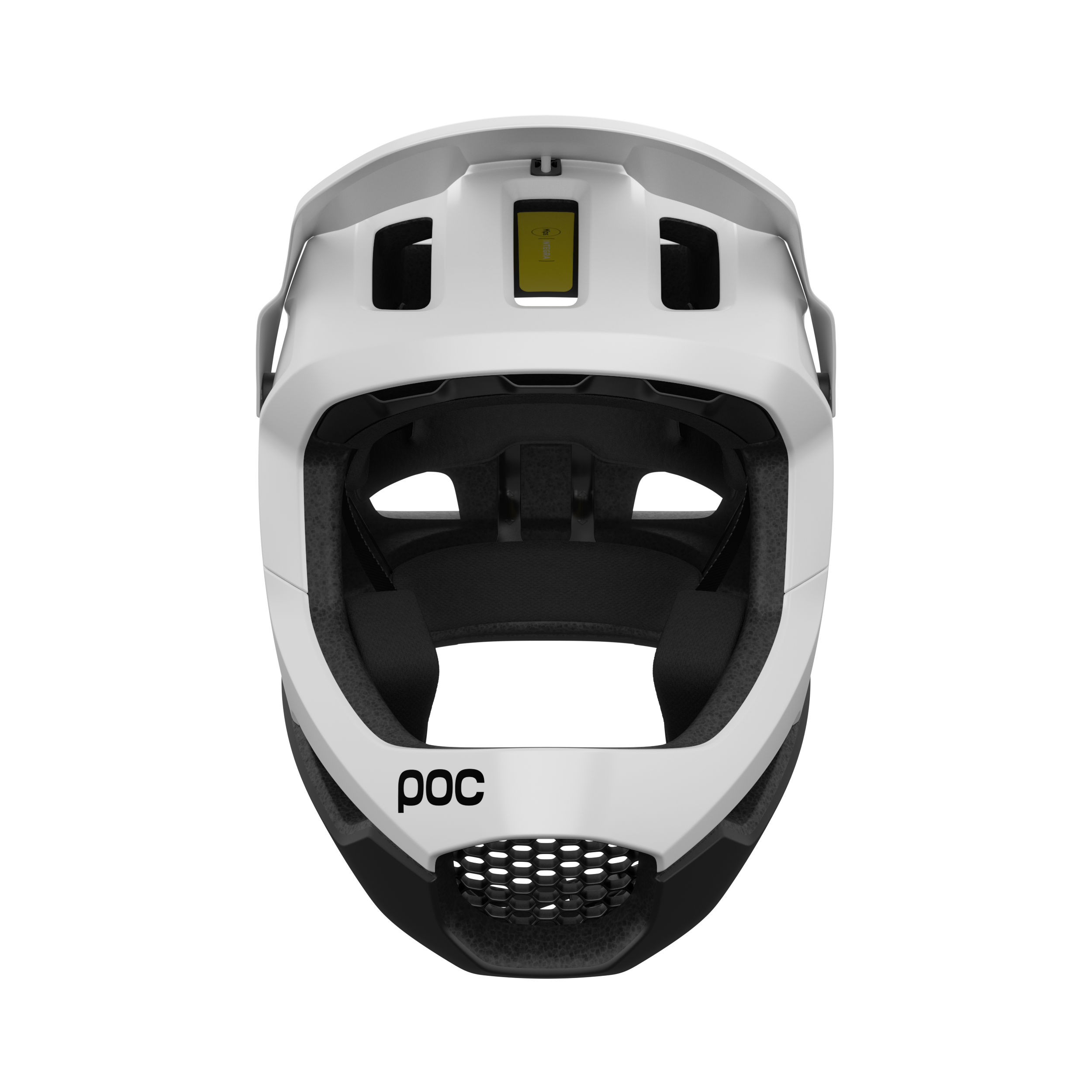 POC Otocon Race MIPS Full Face Helmet - Hydrogen White-Uranium Black Matt