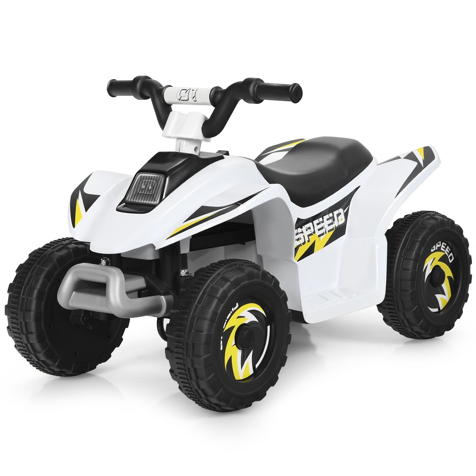 Costzon Ride on ATV, 6V Battery Powered Electric Quad, High/Low Speeds, Forward/ Reverse Switch