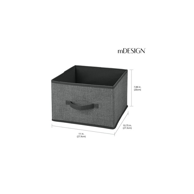 Mdesign Foldable Fabric Bin For Cube Organizer