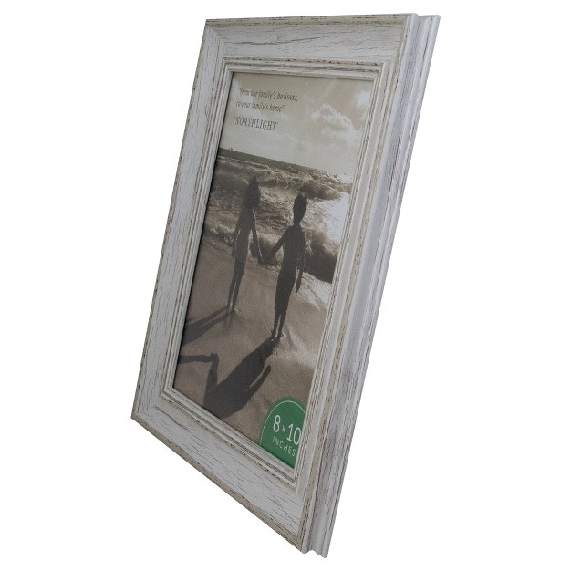 X 10 quot Weathered Finish Photo Picture Frame White