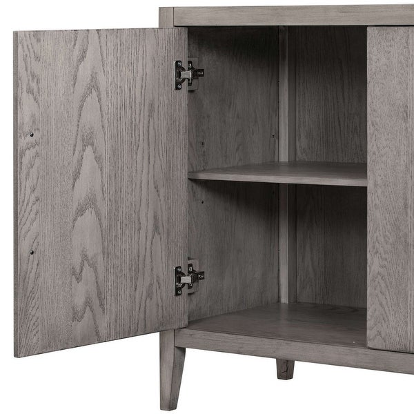 Wooden Storage Cabinet with 3 Metal handles and 3 Doors