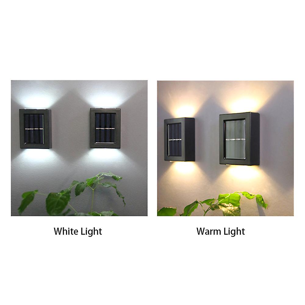 Solar Wall Lamp Outdoor Waterproof Led Illuminated Light Yard Garden Steet Stair Lighting Lamp No.236282