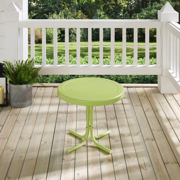 Crosley Retro Metal Side Table In Key Lime