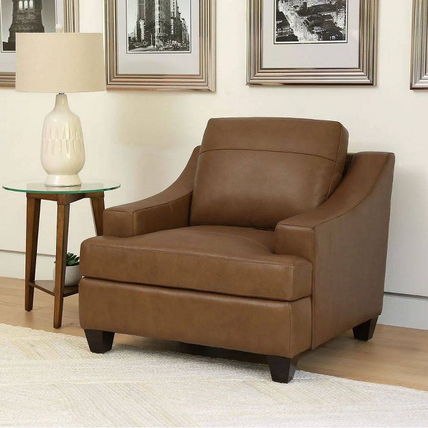 Marianna Leather Chair Camel Abbyson Living