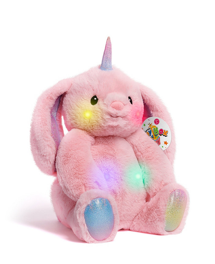 Geoffreys Toy Box GTB Bunnycorn Plush Stuffed Animal with LED Lights and Sound