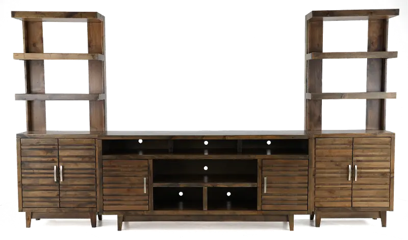 Avondale Varied Brown 3 Piece 76 Entertainment Center