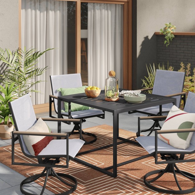 Henning 4 Person Rectangle Patio Dining Table