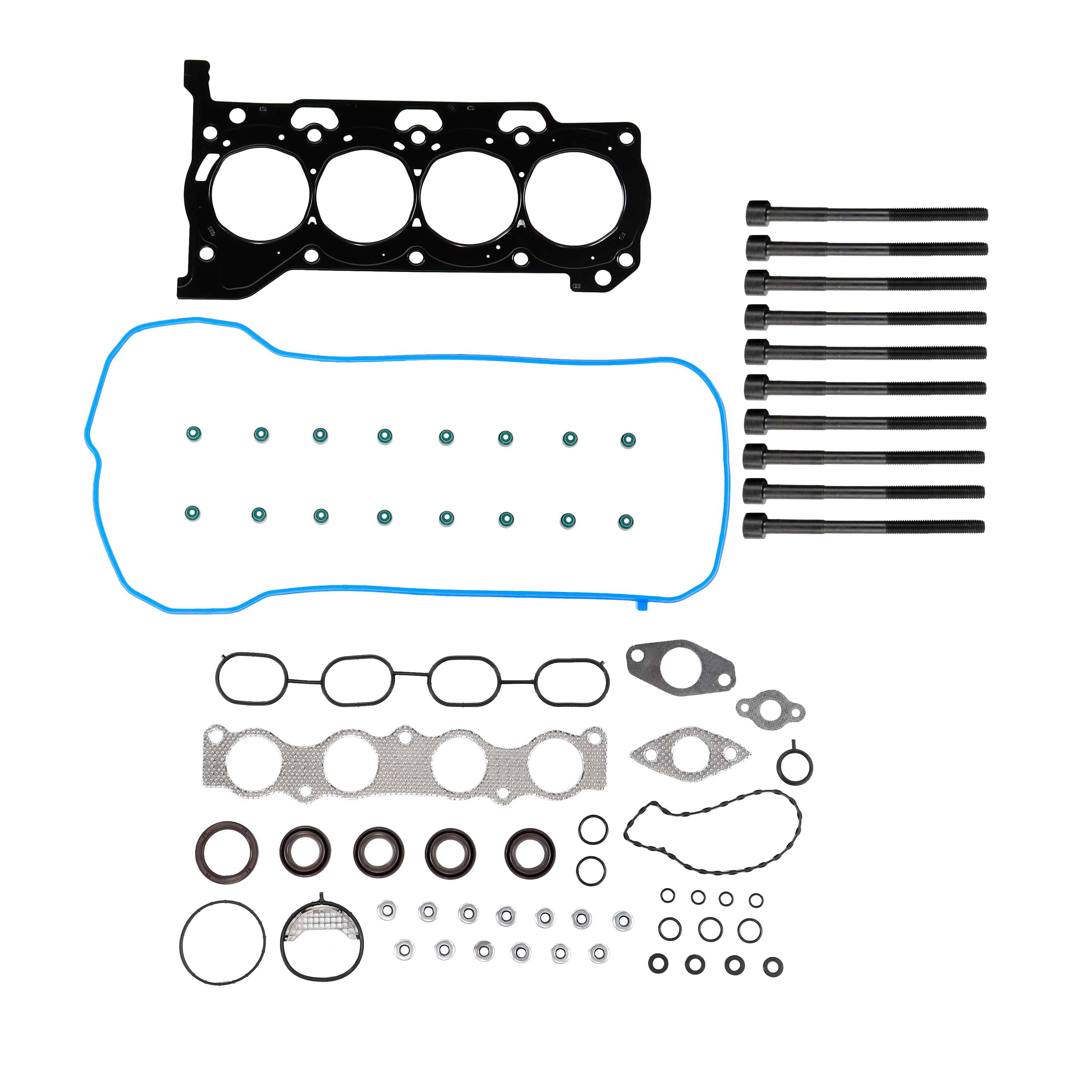 DNJ HGB929 Cylinder Head Set with Head Bolt Kit For 2010-2015 for Toyota Prius 1.8L 1798cc 110cid L4 DOHC