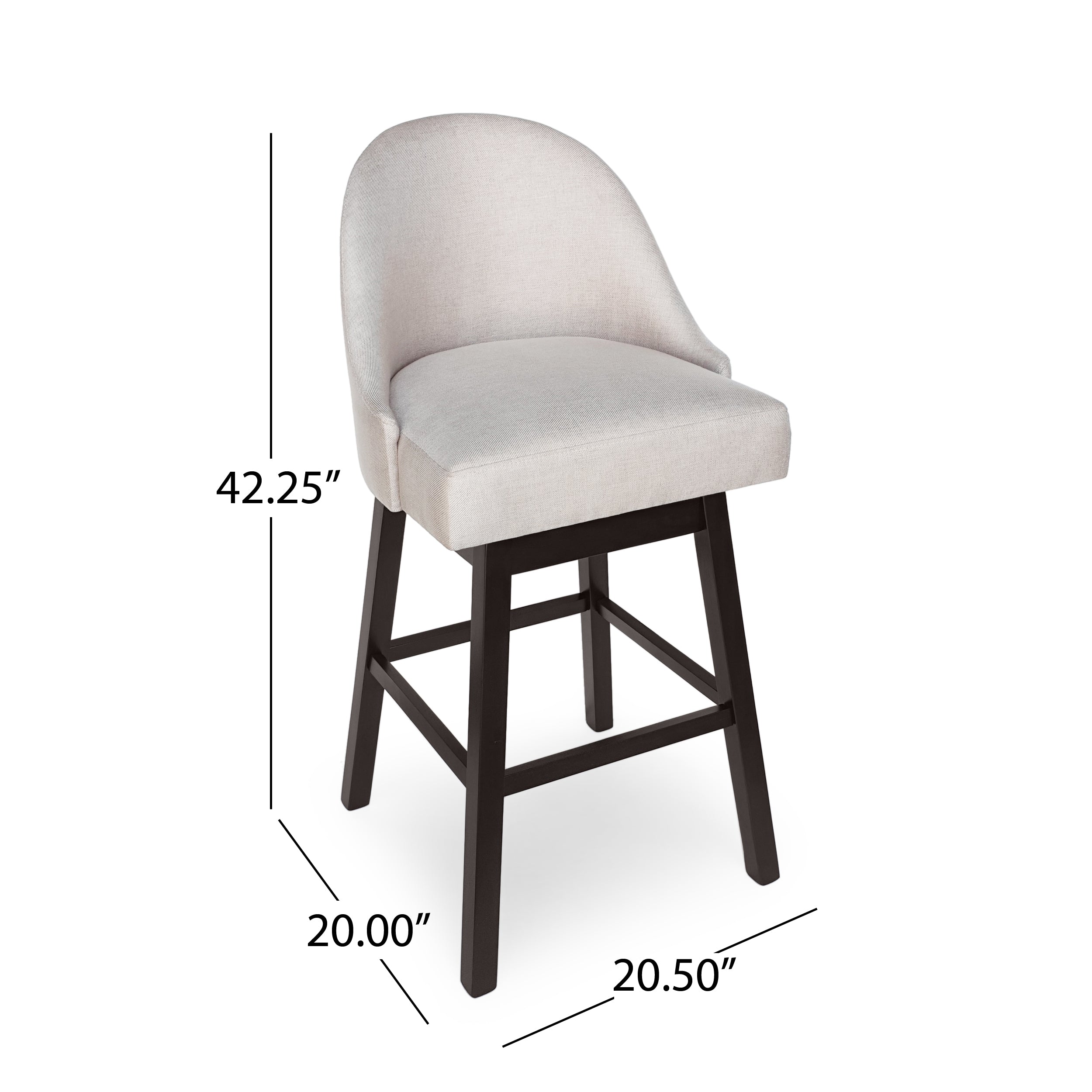 Andriel Modern Upholstered Swivel Bar Stool