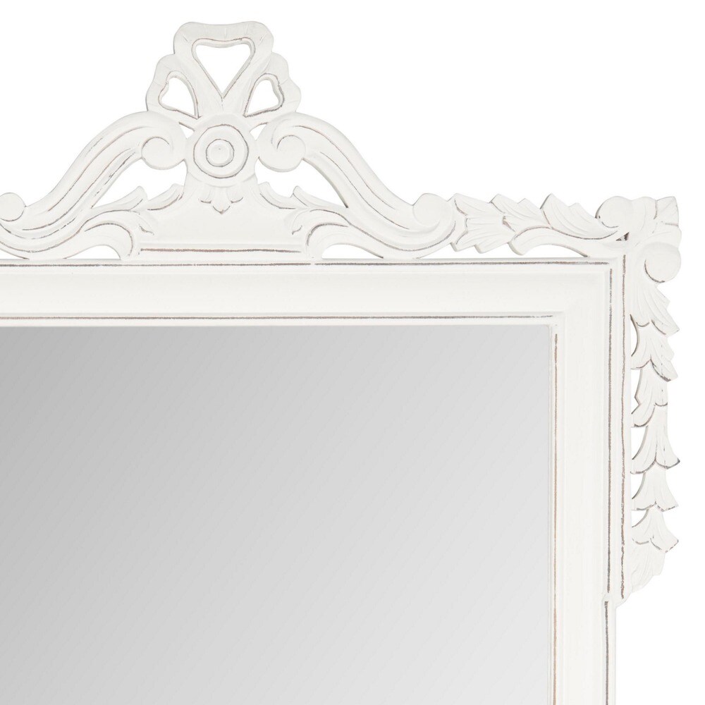 SAFAVIEH Pedimint White 31 x 47 inch Rectangle Decorative Mirror   31\