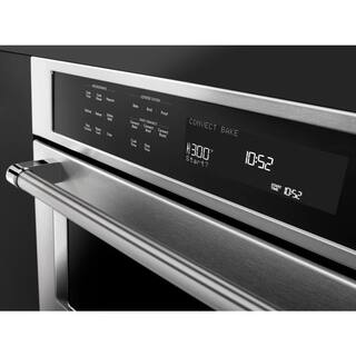 KitchenAid 27 in. Electric Even-Heat True Convection Wall Oven with Built-In Microwave in Stainless Steel KOCE507ESS