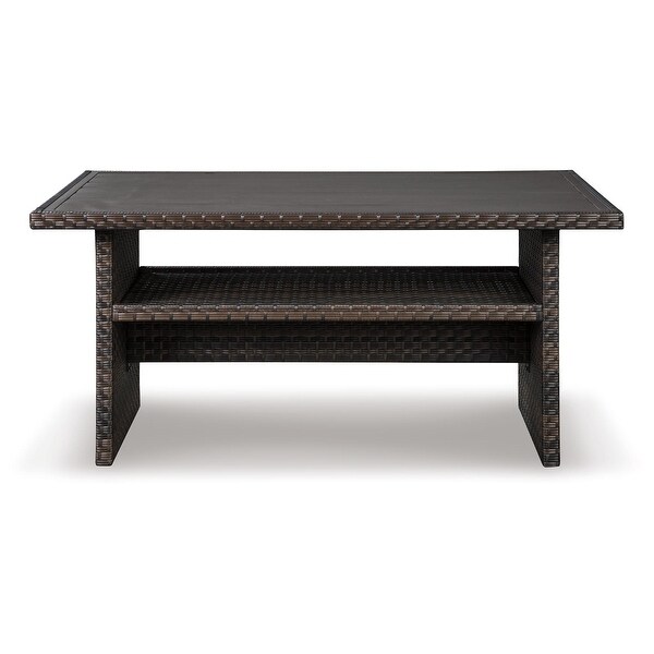 Signature Design by Ashley Easy Isle Dark Outdoor Brown Rectangular Table