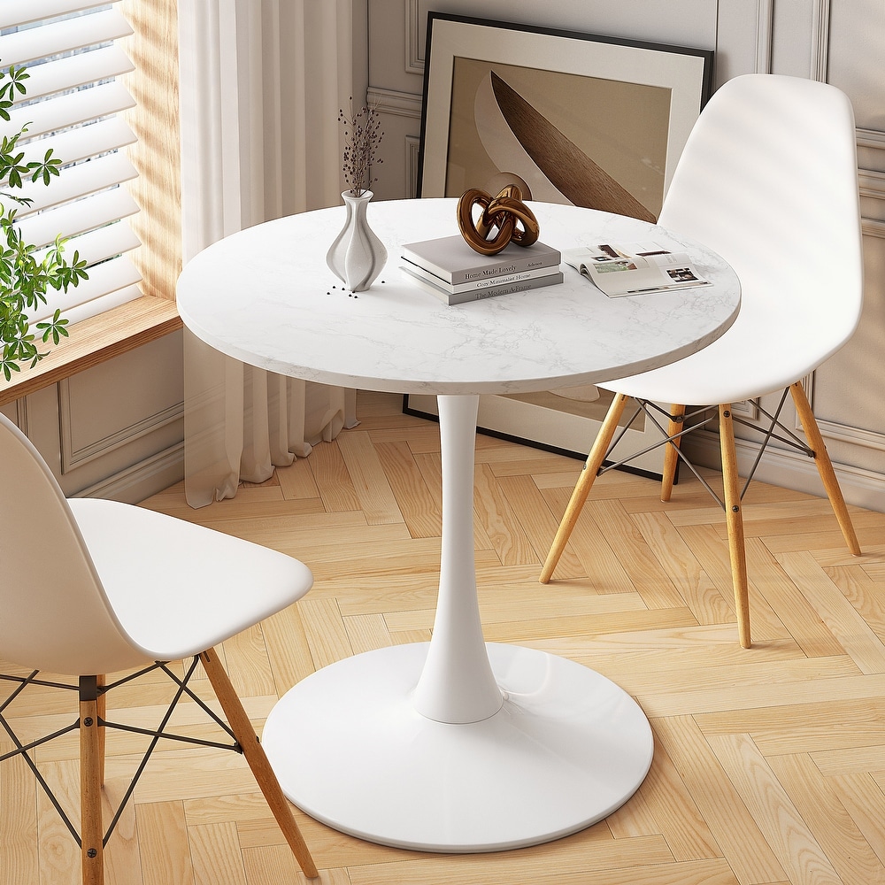 Round Dining Table  Metal Base