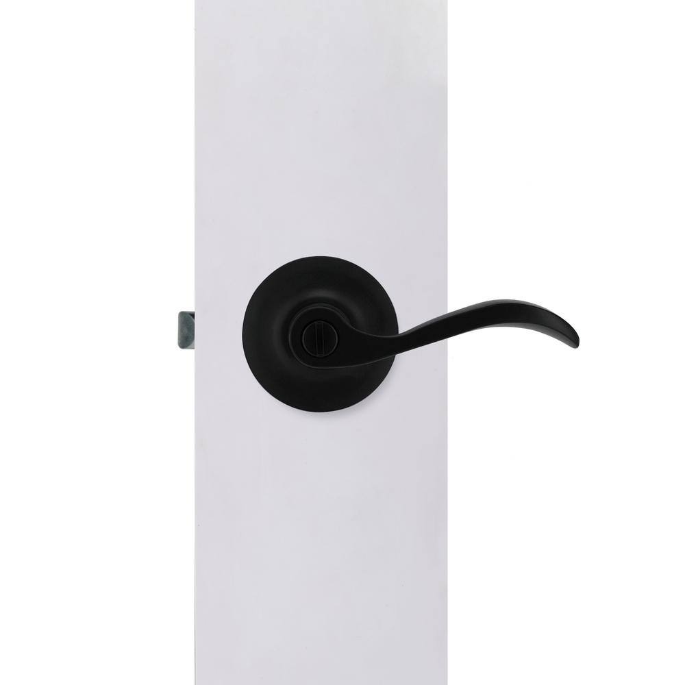 Defiant Naples Matte Black BedBath Door Lever 32LYEX901B