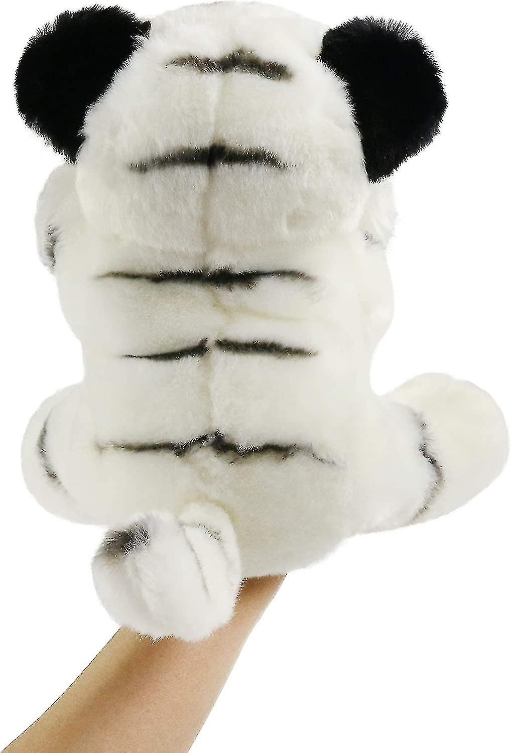 25cm Tiger Hand Puppet Jungle Friends Plush Animals Toy For Kids Play