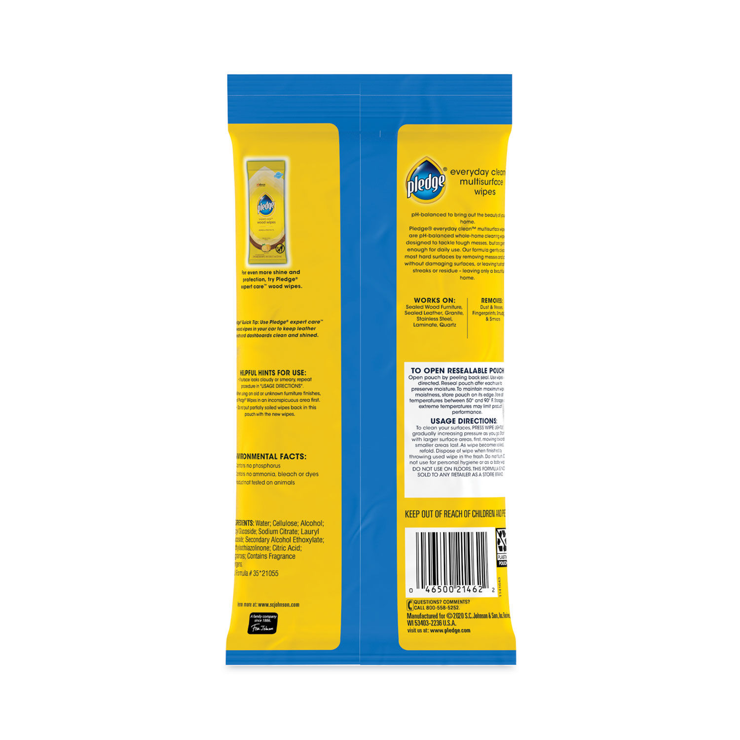 Multi-Surface Cleaner Wet Wipes by Pledgeandreg; SJN336274EA