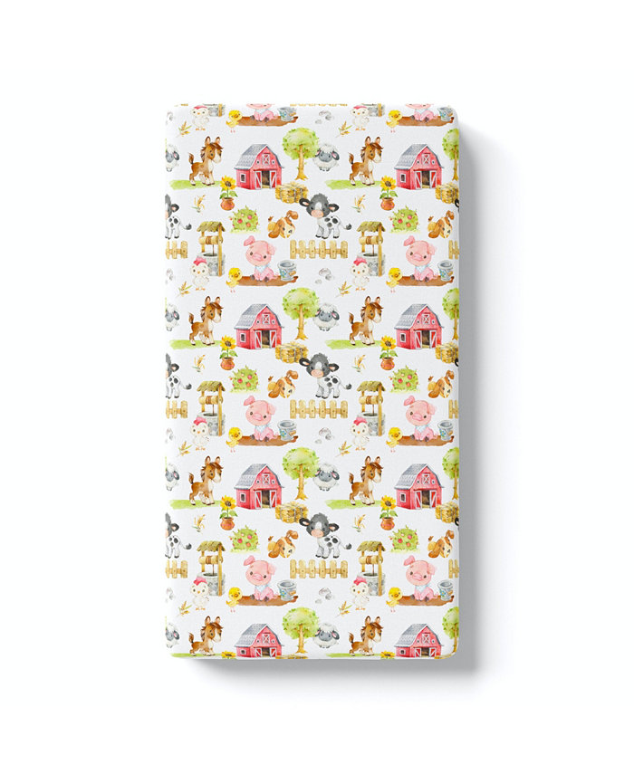 Honey Lemonade Super Soft Fitted Crib Sheet - Farm Animals