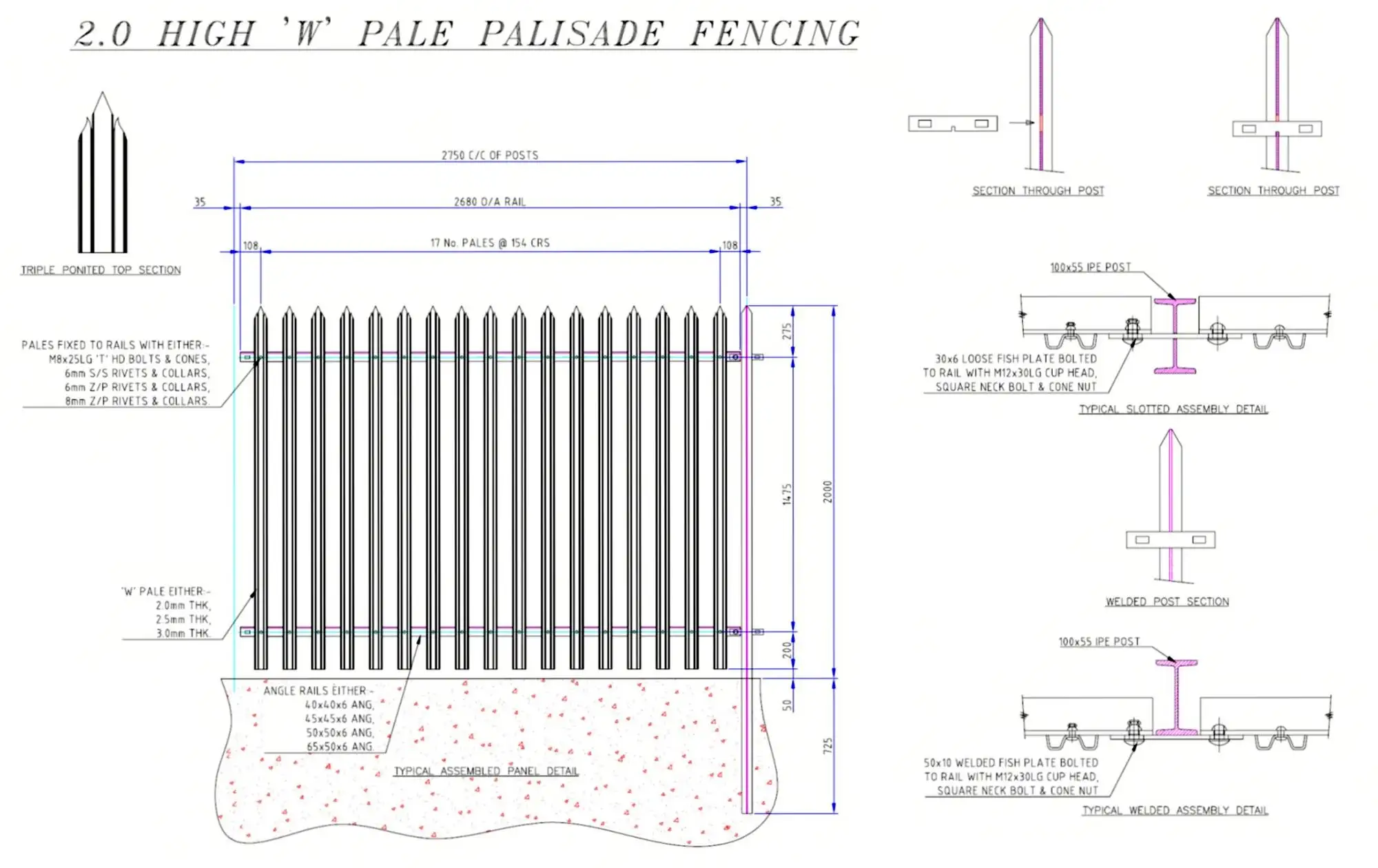 Hot dipped galvanized +power coated new design palisade fence