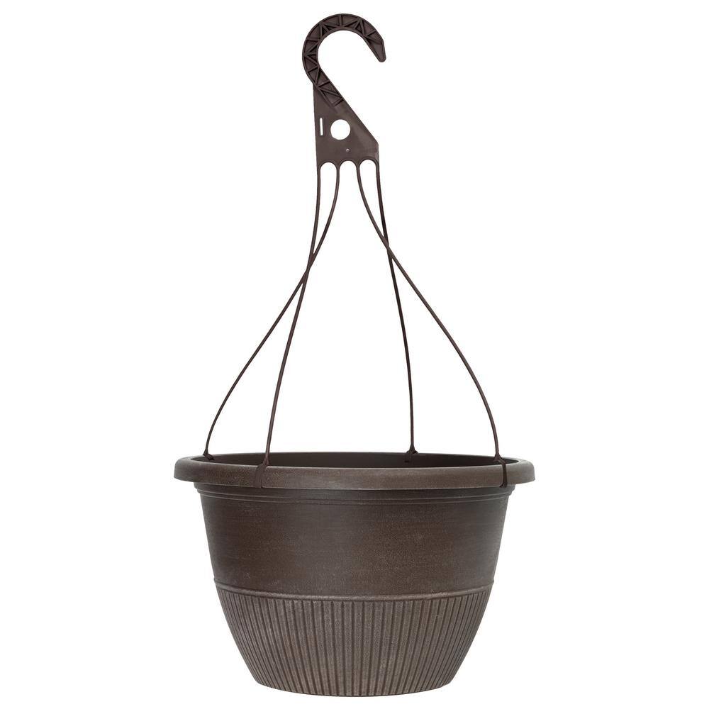 PRIVATE BRAND UNBRANDED 12 in. Rene Bark Brush Plastic Hanging Basket HG1871E H-20-4