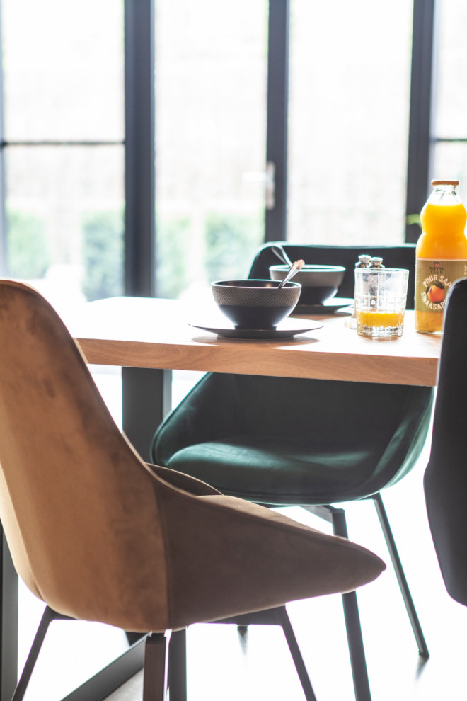 Brown Velvet Dining Chairs (2)  By Boo Beau   Midcentury   Dining Chairs   by Oroa   Distinctive Furniture  Houzz