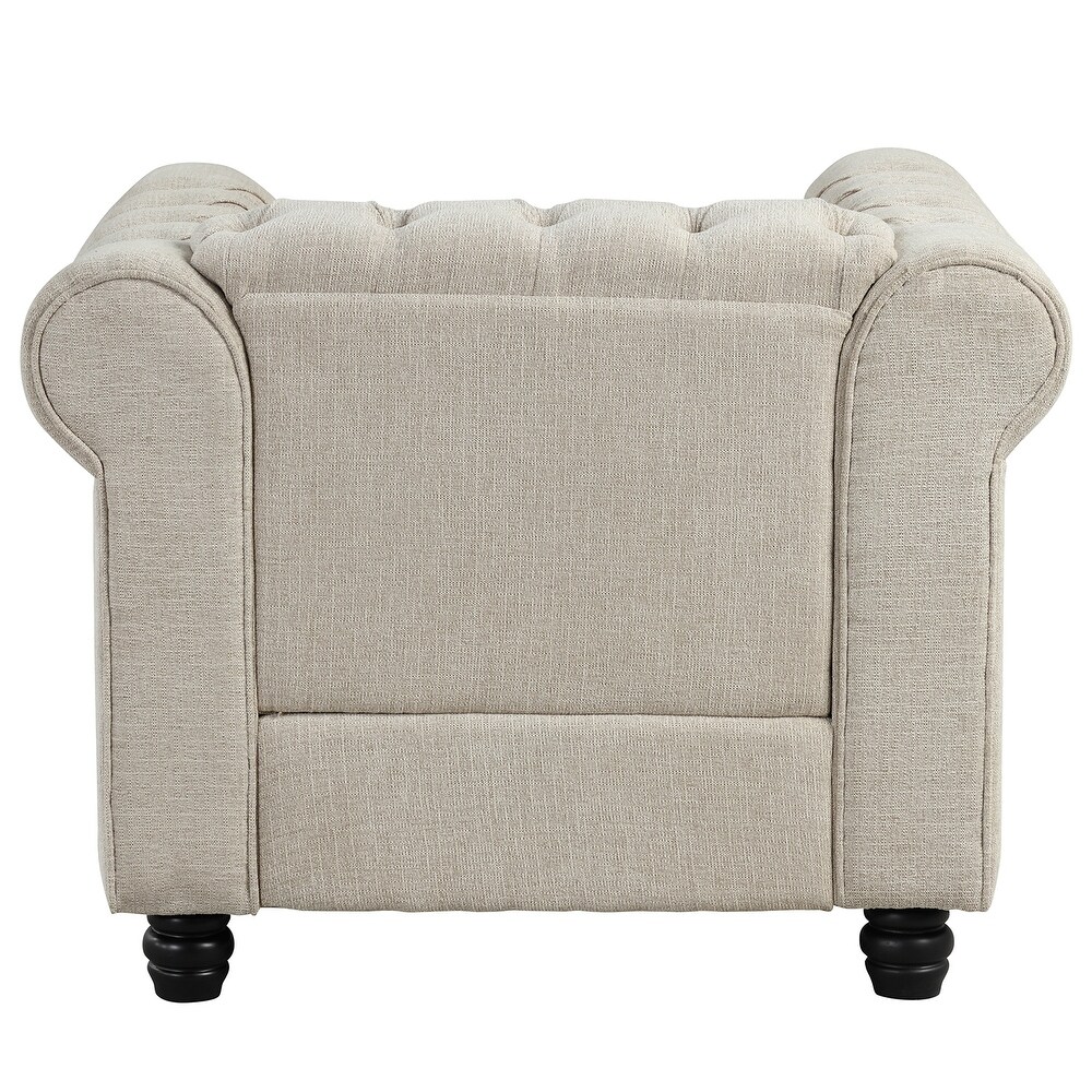 Morden Fort Tufted Upholstered Chesterfield Armchair