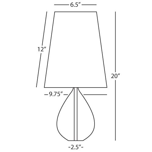 Claridge Tear Drop Table Lamp in Various Shades