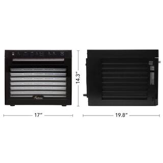 Tribest Sedona Rawfood 9-Tray Black Food Dehydrator with Temperature Control SD-P9000-B