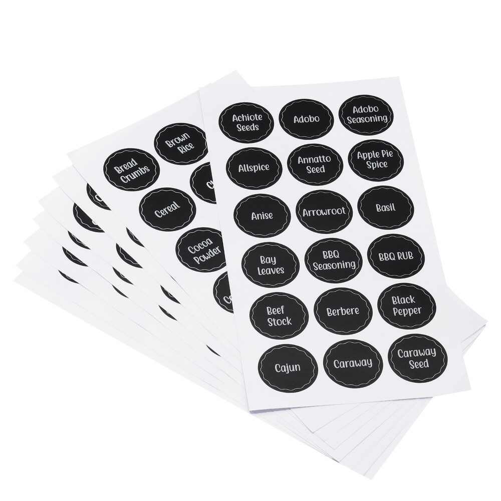 Mason Jar Label Rectangle Sticker 38mm Dia Word Spice Labels