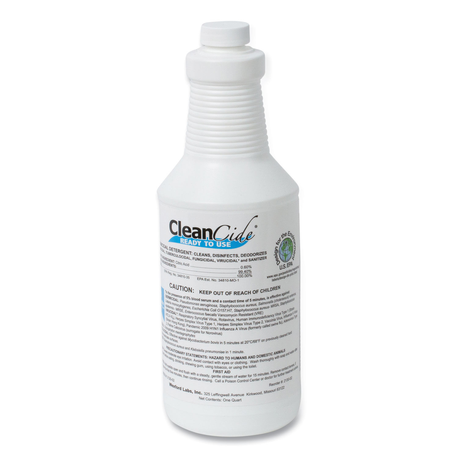 CleanCide RTU Disinfecting Cleaner by Wexford Labs WXF213002CT