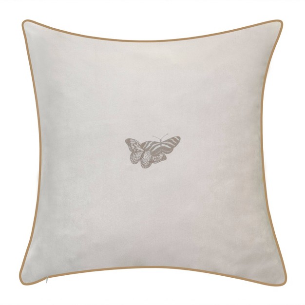 Oversize Velvet Bold Butterfly Print Square Throw Pillow Edie home