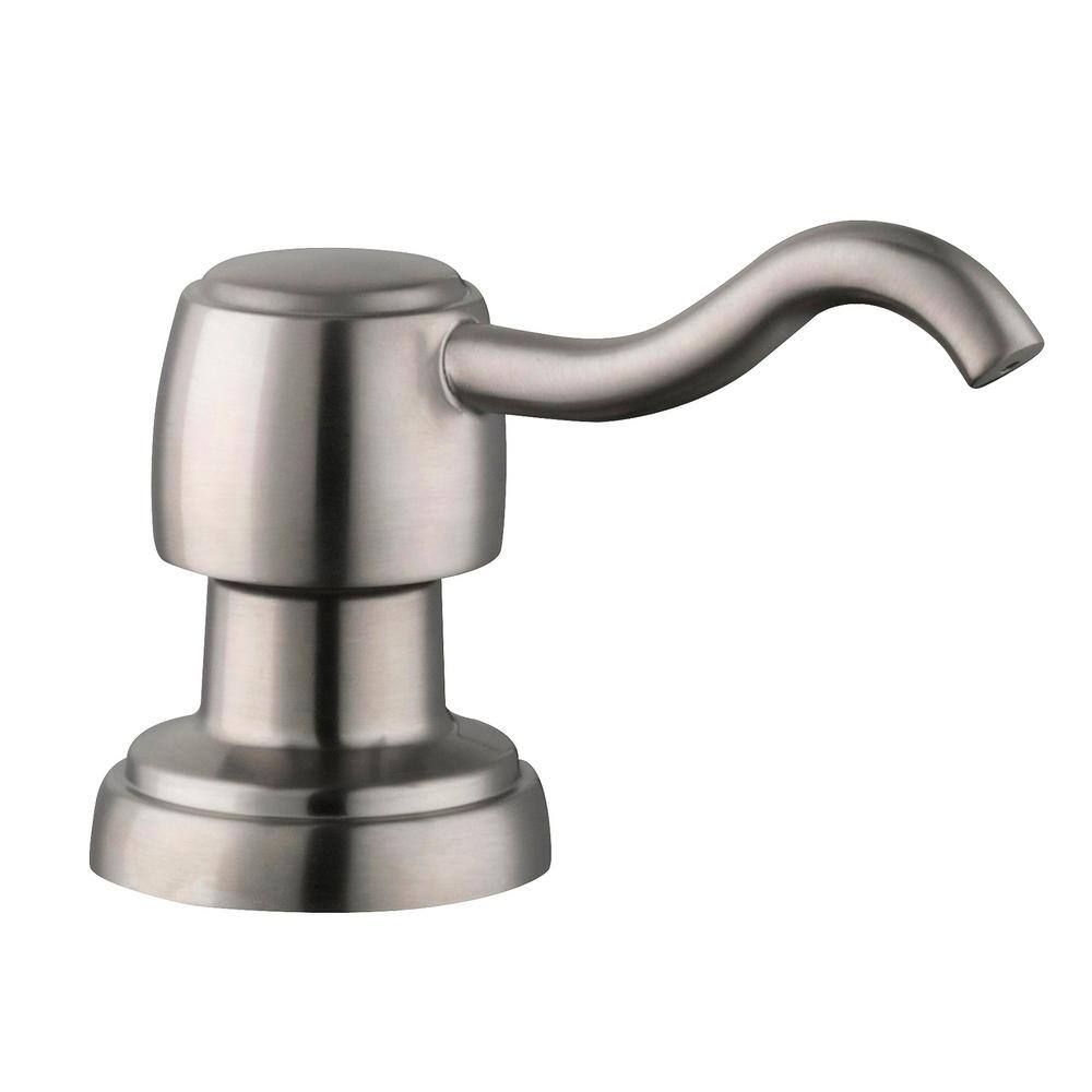 Glacier Bay Pavilion Single-Handle Pull-Down Sprayer Kitchen Faucet with Soap Dispenser in Stainless Steel HD67780-0008D2