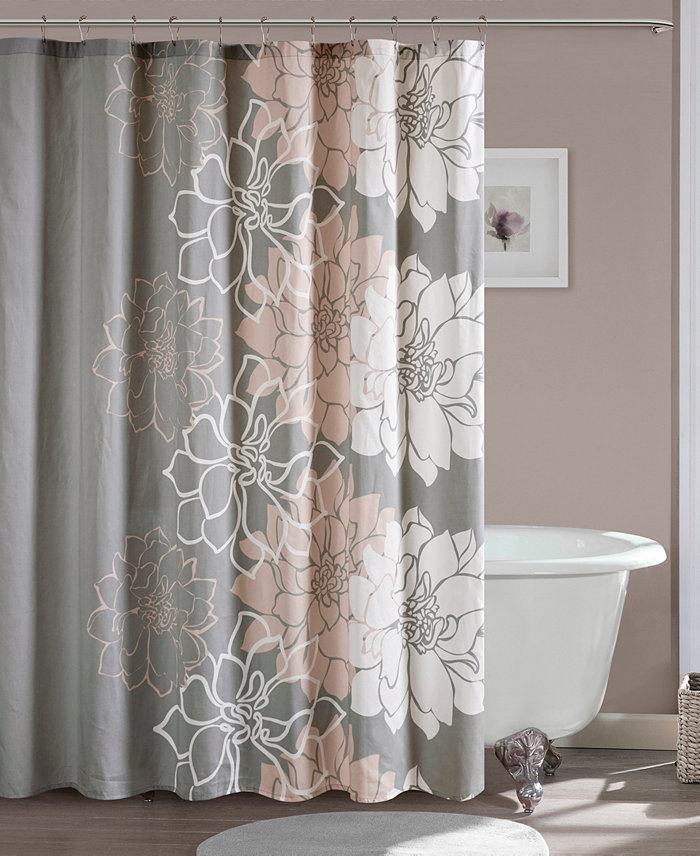 Madison Park Lola Floral Cotton Shower Curtain 72 x  72