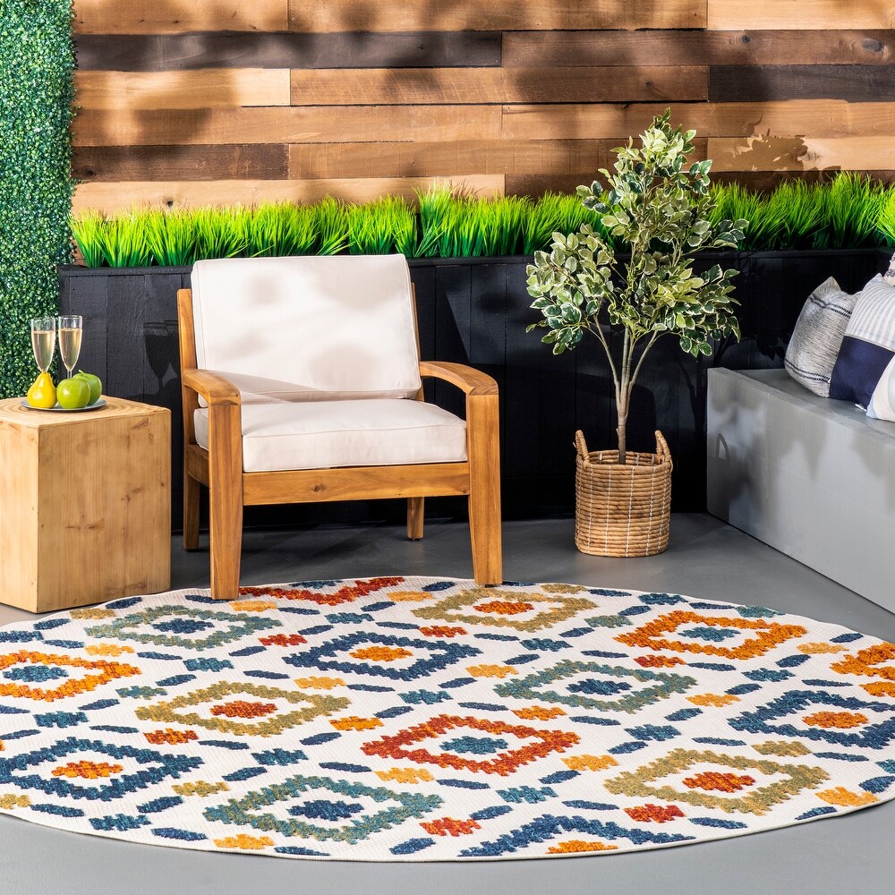 Brooklyn Rug Co Groves Bohemian Casuals Trellis Outdoor Area Rug