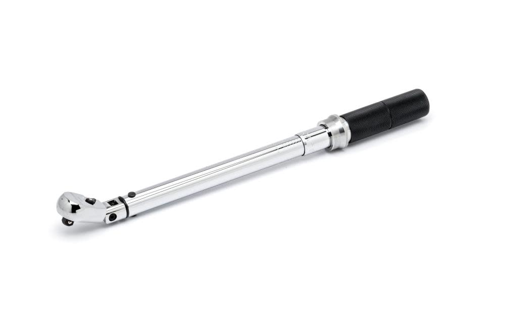 Micrometer Certified Torque Wrench， 3/8 In. Drive Flex Head， 5-75 ft/lbs ;