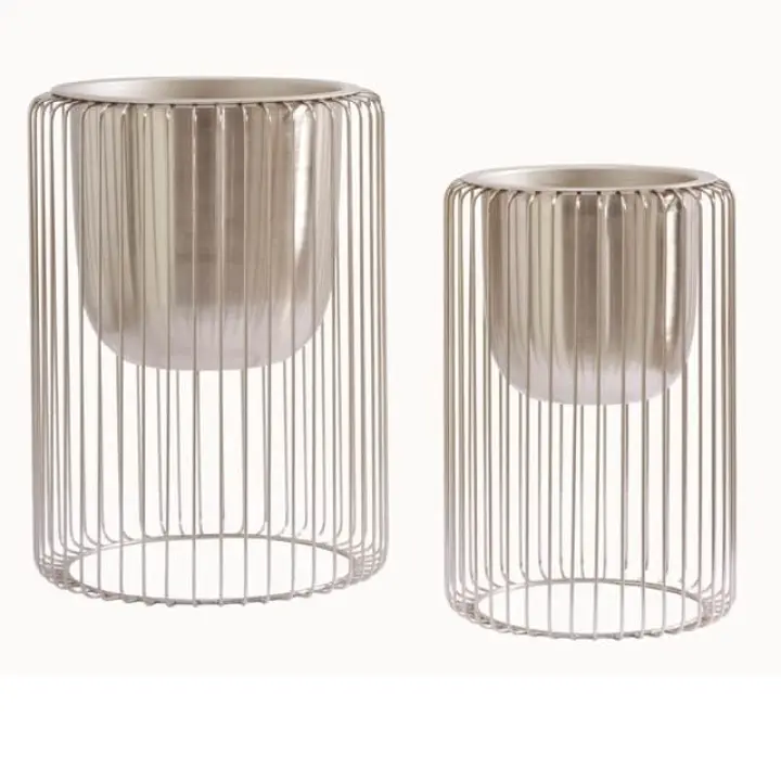 Custom Shape Designer Galvanized Flower Planter Pots Top Trend Wedding Indoor And Outdoor Party Decoration Flower Planters