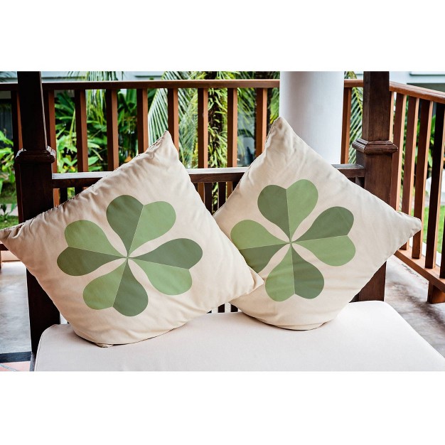 Lucky Clover St Patrick x27 s Day Square Throw Pillow E By Design