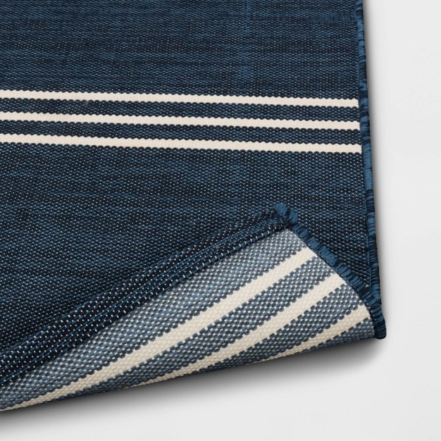 4 x27 X 6 x27 Outdoor Rug Stripe Navy