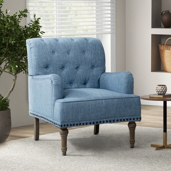 Geltrude Classic Upholstered Accent Arm Chair with Button Tufted Back by HULALA HOME