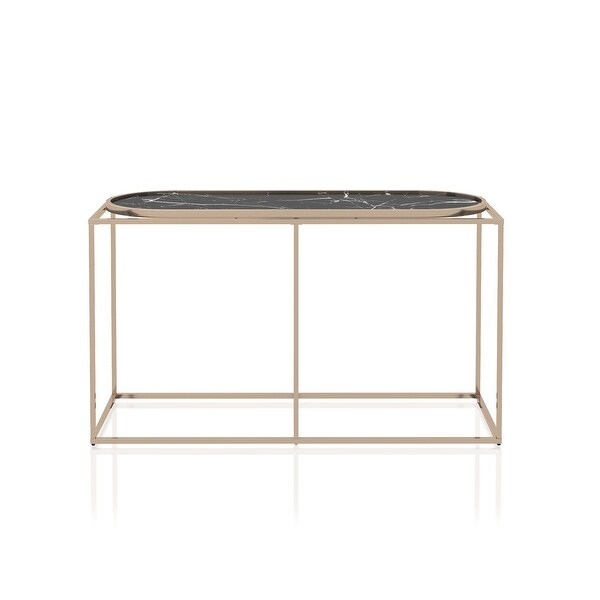 Furniture of America Jaide Contemporary Champagne Tone 48-inch Sofa Table