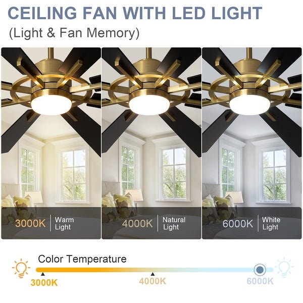 Remote Ceiling fan with Lights Large 8 Wooden Blades Shopping - The Best Deals on Ceiling Fans | 41709070