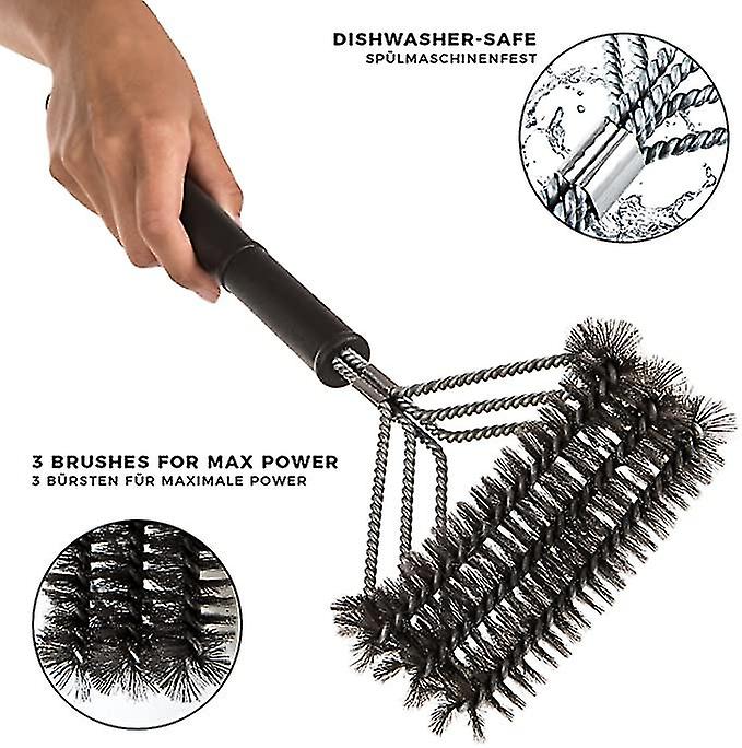 Barbecue Brush - Bbq Grill Cleaning - Barbecues Accessory - Electric， Gas， Charcoal - Stainless Steel