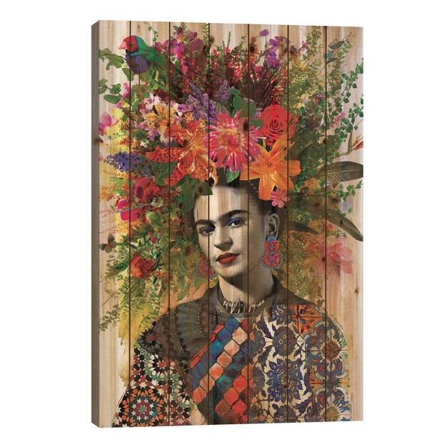 Gitana Frida Wood Print By Ana Paula Hoppe Icanvas